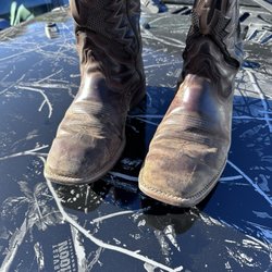 Express Shoe Repair Of Port Hueneme - Before repair boot