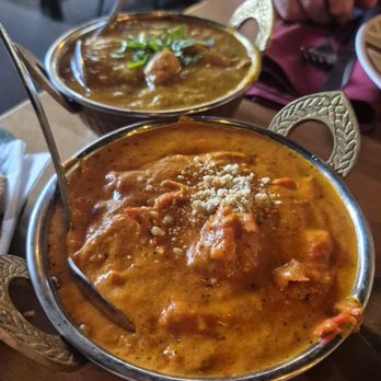 G1 Indian Restaurant - Butter chicken, Mango chicken in background - Indian Near Me - Indianapolis, Indiana G1 Indian Restaurant - Butter chicken, Mango chicken in background - Indian Near Me - Indianapolis, Indiana