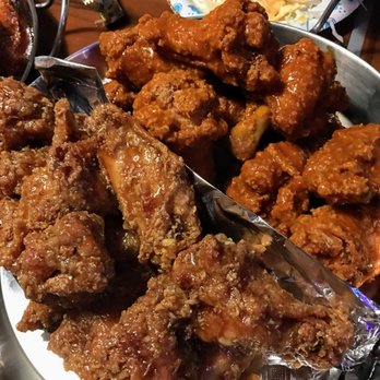 No.1 Plus Chicken - Chicken Wings in Buffalo (Top right) and Ginger (Bottom left) - Korean Near Me - Dallas, Texas No.1 Plus Chicken - Chicken Wings in Buffalo (Top right) and Ginger (Bottom left) - Korean Near Me - Dallas, Texas