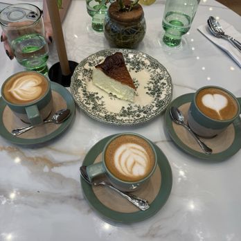 Madame Olivia - Flat White Basque Cheesecake, Slice - Coffee & Tea Near Me - North Miami, Florida