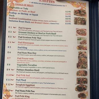 Thai Elephant Walk - Menu Entrees - Thai Near Me - Gettysburg, Pennsylvania Thai Elephant Walk - Menu Entrees - Thai Near Me - Gettysburg, Pennsylvania