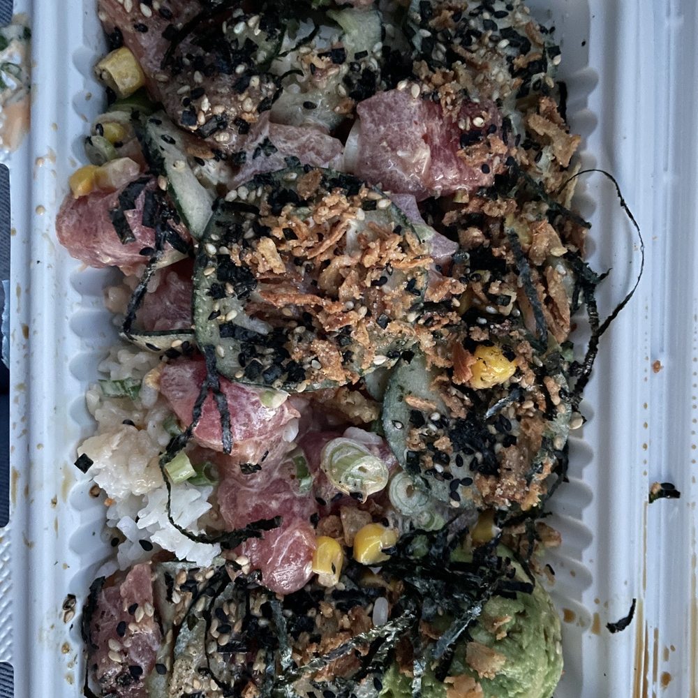 Poke Rainbow - My same go to order: Medium Poke Bowl with tuna and salmon proteins (: - Poke Near Me - Redondo Beach, California Poke Rainbow - My same go to order: Medium Poke Bowl with tuna and salmon proteins (: - Poke Near Me - Redondo Beach, California