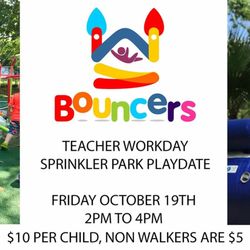 Bouncers - School is out. Come splash with us at 2pm this Friday Oct 19