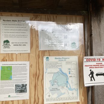 Hawkes Preserve - Hawked preserve trail entrance by the school - Hiking Near Me - Gorham, Maine