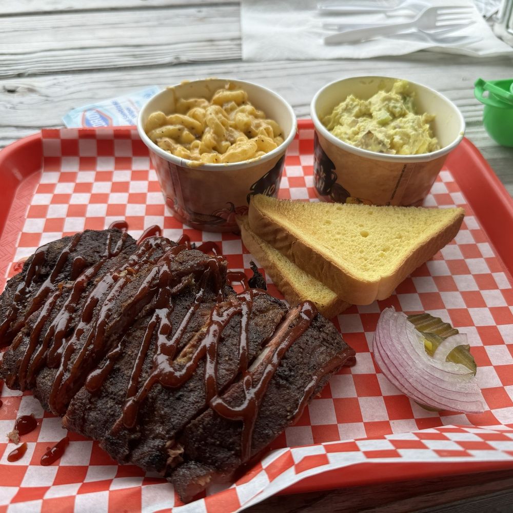 Danny's BBQ - Baby back ribs meal + Mac and cheese + potato salad - Barbeque Near Me - Silverdale, Washington Danny's BBQ - Baby back ribs meal + Mac and cheese + potato salad - Barbeque Near Me - Silverdale, Washington