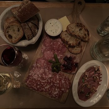 Le Caviste - The spread - Margret de Canard fume, Planche du Beaujolais, steak tartare - IG @bougiefoodieboi - Wine Bars Near Me - Seattle, Washington Le Caviste - The spread - Margret de Canard fume, Planche du Beaujolais, steak tartare - IG @bougiefoodieboi - Wine Bars Near Me - Seattle, Washington