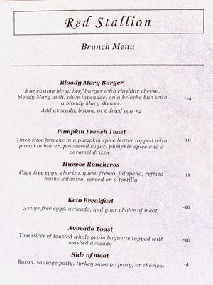 Menu photo 1 Red Stallion Warminster, PA