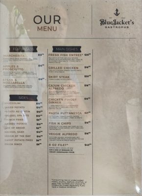 Menu photo 5 Blue Jackets Gastropub Orlando, FL