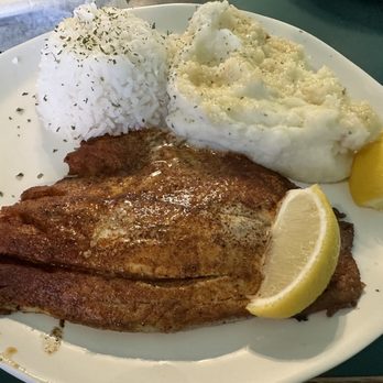 The City Fish - Barramundi Seabass with steamed rice and garlic mashed potatoes - Sandwiches Near Me - Cupertino, California The City Fish - Barramundi Seabass with steamed rice and garlic mashed potatoes - Sandwiches Near Me - Cupertino, California