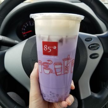 85°C Bakery Cafe-Claremont - Taro lavender sea salt latte - Coffee & Tea Near Me - Claremont, California 85°C Bakery Cafe-Claremont - Taro lavender sea salt latte - Coffee & Tea Near Me - Claremont, California