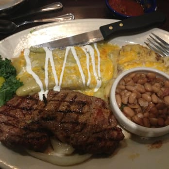 Abuelo's Mexican Restaurant - This is the Ribeye Steak with Enchilada's. - Mexican Near Me - Chandler, Arizona Abuelo's Mexican Restaurant - This is the Ribeye Steak with Enchilada's. - Mexican Near Me - Chandler, Arizona