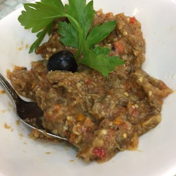 Oceanview Cafe - Eggplant salad - tasted very authentic. Goes well with any of their entrees. - Cafes Near Me - Brooklyn, New York