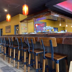 Osaka Ramen And Sushi - Seats with bar behind in