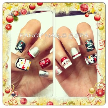 Fancy Nails & Spa - My Xmas nails design! I'm so in love with them! - Nail Salons Near Me - Poway, California