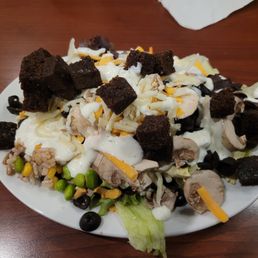 Good salad add-on in November 2024.  Best part are the brown croutons