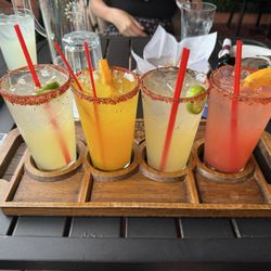 Family Margarita Flight w/ jalapeño, mango, and raspberry