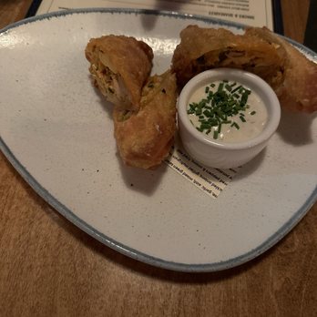 The Monroe - Buffalo Chicken Egg Roles - New American Near Me - Orlando, Florida The Monroe - Buffalo Chicken Egg Roles - New American Near Me - Orlando, Florida