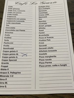 Menu photo 1 Cafe Le Grazie Milan, MI