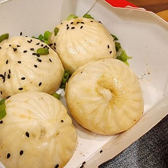 Nan Xiang Express - Pan Fried Dumplings. Has 6, was too hungry so ate 2 first lol - Shanghainese Near Me - Forest Hills, New York Nan Xiang Express - Pan Fried Dumplings. Has 6, was too hungry so ate 2 first lol - Shanghainese Near Me - Forest Hills, New York