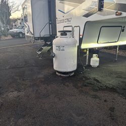When we first set up. They offer propane service and it it awesome. No midnight tanks swaps.