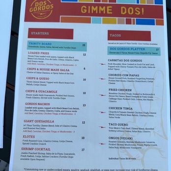 Dos Gordos Tacos & Tequila - Menu - Tacos Near Me - Spokane, Washington Dos Gordos Tacos & Tequila - Menu - Tacos Near Me - Spokane, Washington