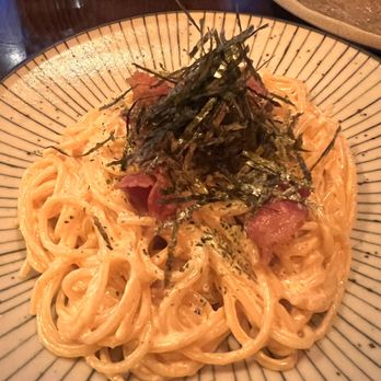 Izakaya Noname - Creamy spicy Mentaiko Pasta - Tapas/Small Plates Near Me - Queens, New York