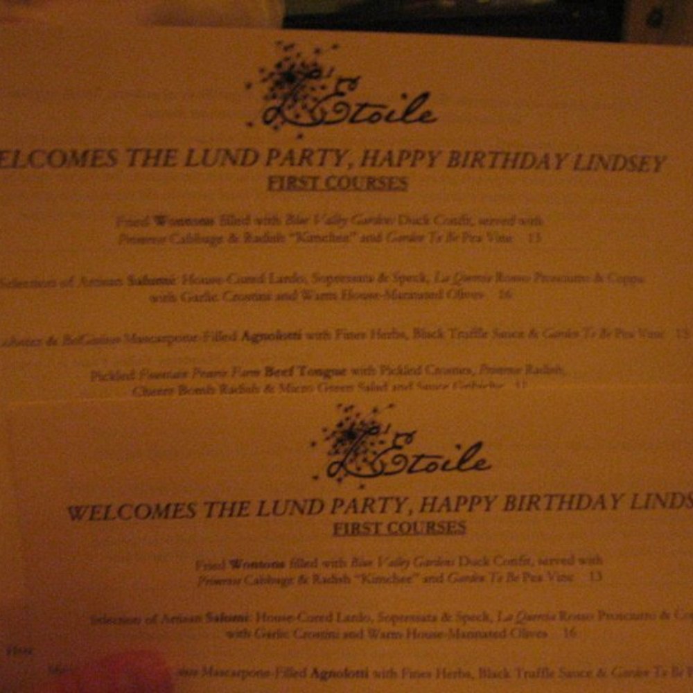 L'Etoile - they make customized menus for special reservations - New American Near Me - Madison, Wisconsin L'Etoile - they make customized menus for special reservations - New American Near Me - Madison, Wisconsin