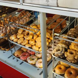 Rainbow Donuts - Donut case