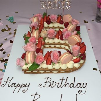 Macarons by Mila Pastry - Letter cake - Custom Cakes Near Me Macarons by Mila Pastry - Letter cake - Custom Cakes Near Me