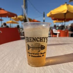 Frenchys South Beach Cafe - Tito's and Red Bull in the sand area.  Love!!