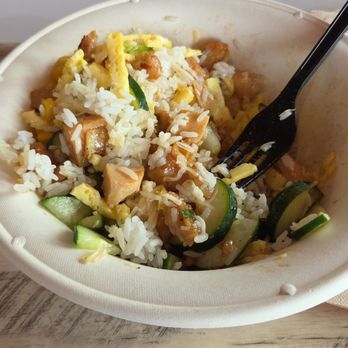 BIBIBOP Asian Grill - Plain looking bowl as they were out of lots of items - Asian Fusion Near Me - Oak Brook, Illinois