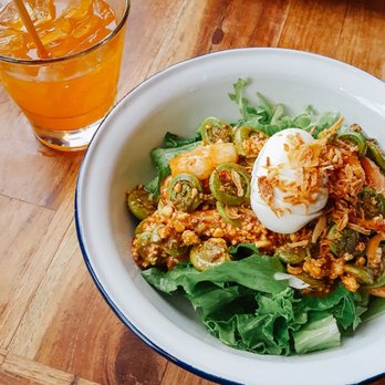 Boda - Delicious seasonal fiddlehead salad with a Thai tea margarita. @dmerkwynne - Thai Near Me - Portland, Maine Boda - Delicious seasonal fiddlehead salad with a Thai tea margarita. @dmerkwynne - Thai Near Me - Portland, Maine