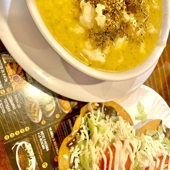 Mexico Restaurant - Pozole ( Hominy Pork Soup) with Mexican Oregano & Tostadas. WOW. Flavor party in my mouth ! - Mexican Near Me - Passaic, New Jersey Mexico Restaurant - Pozole ( Hominy Pork Soup) with Mexican Oregano & Tostadas. WOW. Flavor party in my mouth ! - Mexican Near Me - Passaic, New Jersey