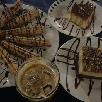 La Terraza - Desserts a plenty: fried ice cream and churros, flan and Impossible Flan, plus a delicious Mexican Coffee - Seafood Near Me - Detroit, Michigan La Terraza - Desserts a plenty: fried ice cream and churros, flan and Impossible Flan, plus a delicious Mexican Coffee - Seafood Near Me - Detroit, Michigan