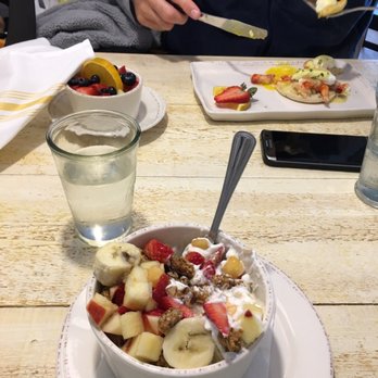 Egg - Yogurt parfait and small lobster Benedict. - Breakfast & Brunch Near Me - Rehoboth Beach, Delaware