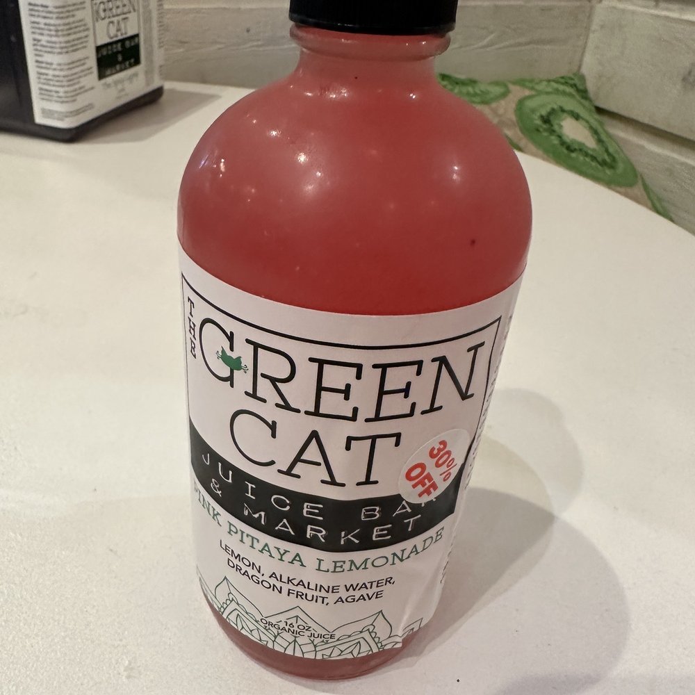 The Green Cat Juice Bar & Market - Pink Pitaya Lemonade - Juice Bars & Smoothies Near Me - Virginia Beach, Virginia