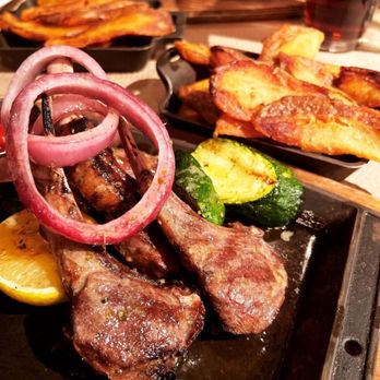 MP Taverna Irvington - Lamb chops with a side of smashed fries - Greek Near Me - Irvington, New York MP Taverna Irvington - Lamb chops with a side of smashed fries - Greek Near Me - Irvington, New York