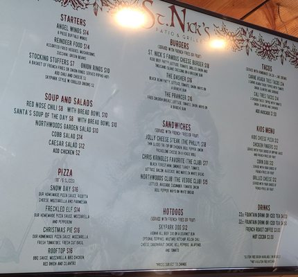Menu photo 2 St. Nick's Patio & Grille Skyforest, CA Menu photo 2 St. Nick's Patio & Grille Skyforest, CA