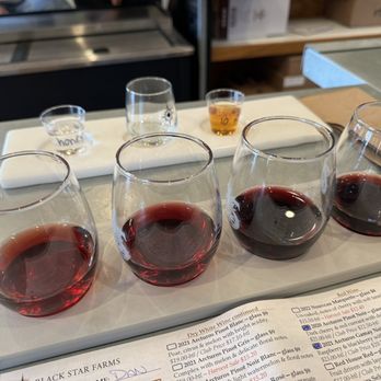 Black Star Farms - Flight of wine - Wineries Near Me - Suttons Bay, Michigan
