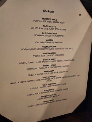 Menu photo 1 Toro South Jordan, UT