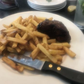 The Pickle Barrel - Steak and fries I found the steak a little bit too small I got more fries than steak! But it's still very tasty - Canadian (New) Near Me - Pickering, Ontario The Pickle Barrel - Steak and fries I found the steak a little bit too small I got more fries than steak! But it's still very tasty - Canadian (New) Near Me - Pickering, Ontario