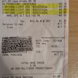 Dollar General - Natural Light charged $2.55 FT cigars $1.99 but charged $2.55