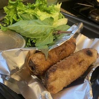 Four Sisters Grill - Pork spring rolls - burnt :( - Vietnamese Near Me - Arlington, Virginia Four Sisters Grill - Pork spring rolls - burnt :( - Vietnamese Near Me - Arlington, Virginia