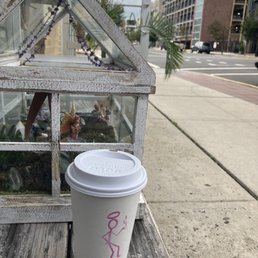 Cortado with almond milk