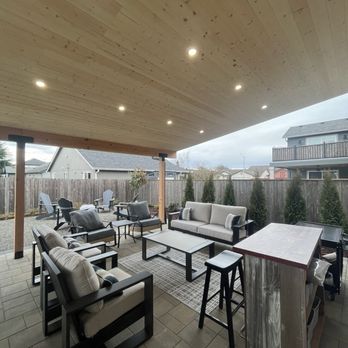 J's Custom Landscaping - View of patio cover underneath and pavers - Landscaping Near Me - Vancouver, Washington