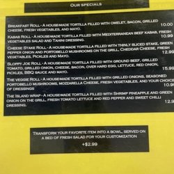 Wrap N’ Roll - Menu Specials
