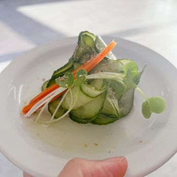 Take Sushi - Fresh cucumber salad. The orange gobo and sesame flakes on top gave extra perfection - Japanese Near Me - Fullerton, California