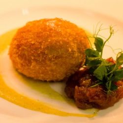 A Room In Leith Seafood and Game Bistro Bar - Stornoway black pudding scotch egg