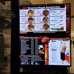 Cuppy's Coffee Cafe - Menu steamed bagel sandwiches