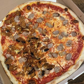 sLICe LIC - Sausage & Eggplant pie - Italian Near Me - Long Island City, New York sLICe LIC - Sausage & Eggplant pie - Italian Near Me - Long Island City, New York